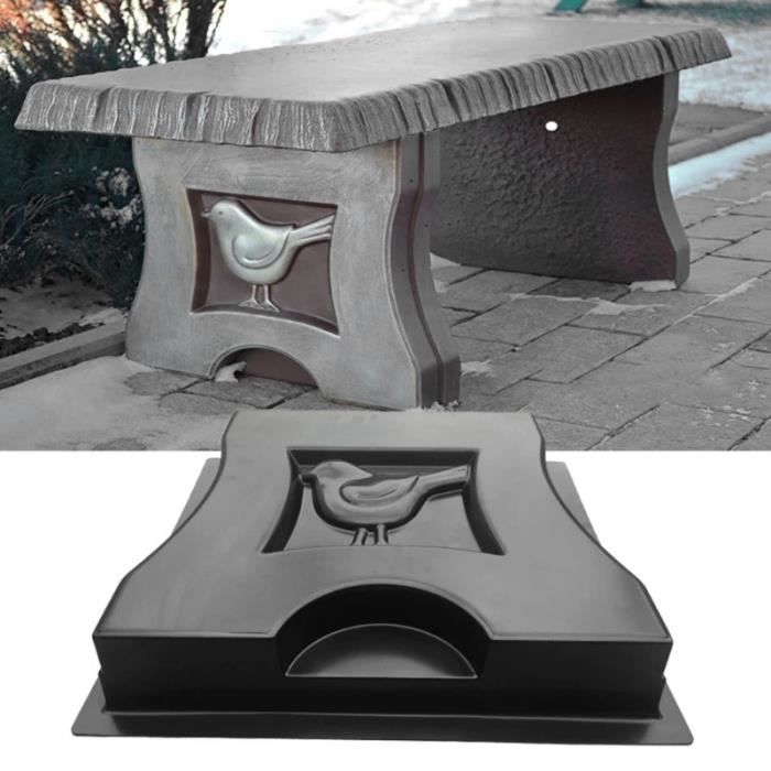 Carrelage,Moule de ciment et de béton en plastique,1 pièce,Simulation de pierre de jardin,chaise d'oiseau,banc,jambe - Type Black
