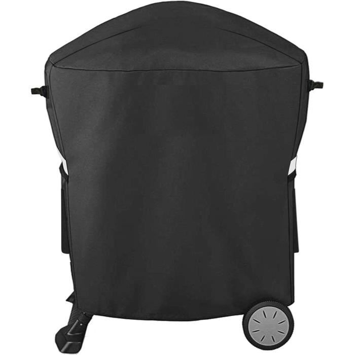 Housse De Protection Pour Barbecue Weber Q1000 Q2000 - Tissu Polyester Résistant Aux Intempéries, Dimensions 61x72cm, Noir