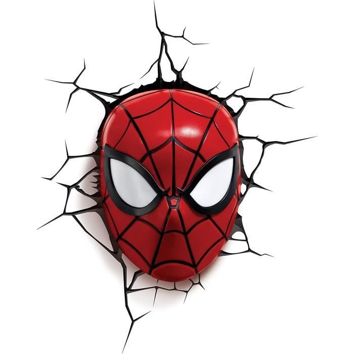 Light FX Applique Murale LED Décoration Spiderman 3D, 816733002224, Red 146