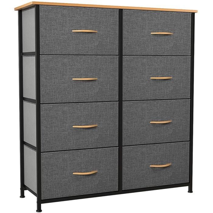 YITAHOME Commode - 10 Tiroirs en Tissu - Meuble de Rangement - Cadre