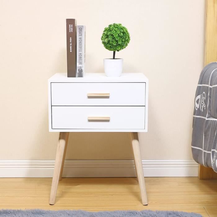Cabinet De Chevet Miniature En Bois Blanc Vintage - 5,5 X 3,9 X 5,1 Cm, Pour Maison De Poupée Et Décoration