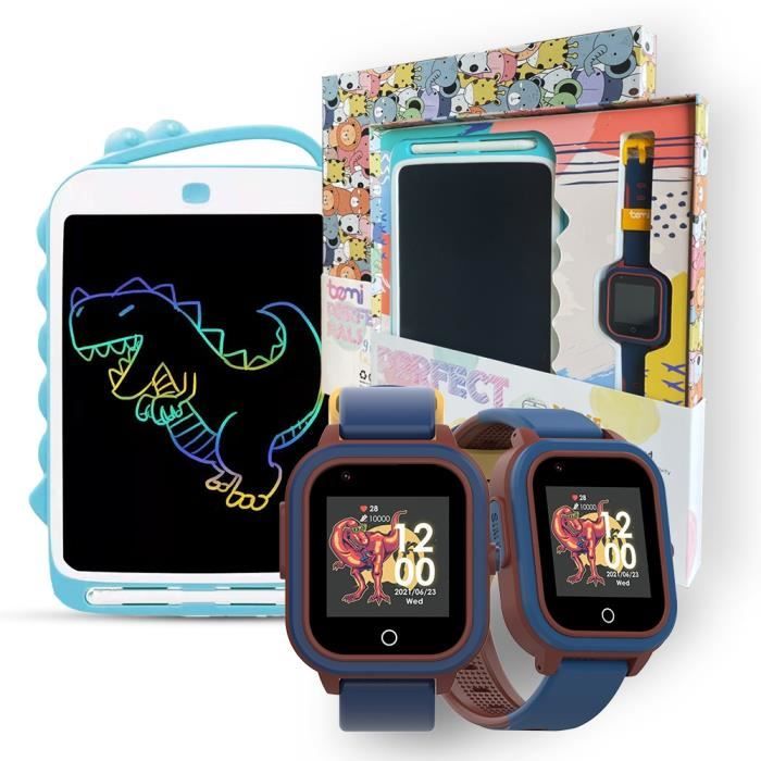 Montre Connectée Enfant Bemi Linki 4G/LTE Bleue avec Thermomètre + Tablette Graphique Bemi Doodle 10