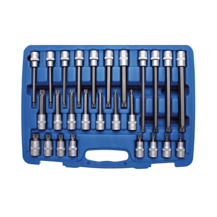 Embout à douille XZN M6 pour clé à cliquet 1/4" Spline denture multiple Pro Embout à douille XZN M6 pour clé à cliquet 1/4" Spline denture multiple Pro