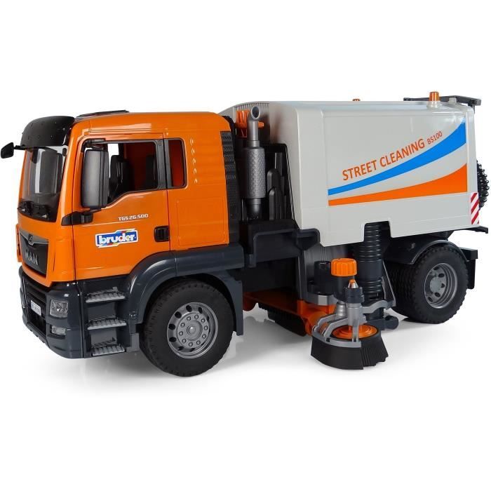 Camion poubelle Bruder Man tgs orange