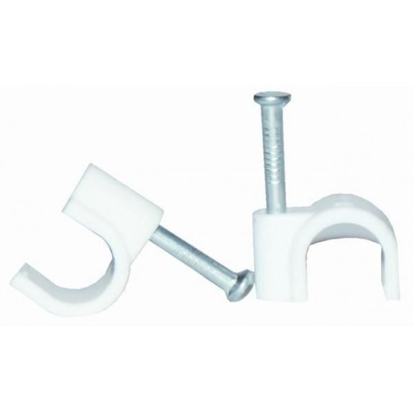 VOLTMAN Lot de 100 attaches câble professionnelles - Diamètre : 12 mm² - Blanc - Bricolage