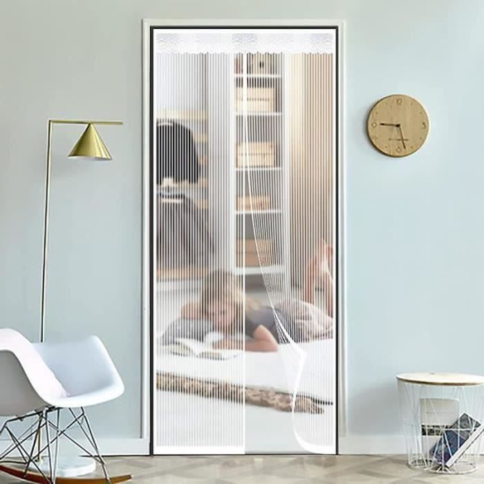 Moustiquaire Porte Fenetre AimantéE 155 X 215 Cm Anti Insecte Mouche Moustique Moustiquaire Sur Mesure De Porte Fermeture Automatique Portes De Balcon Portes Coulissantes[Gris