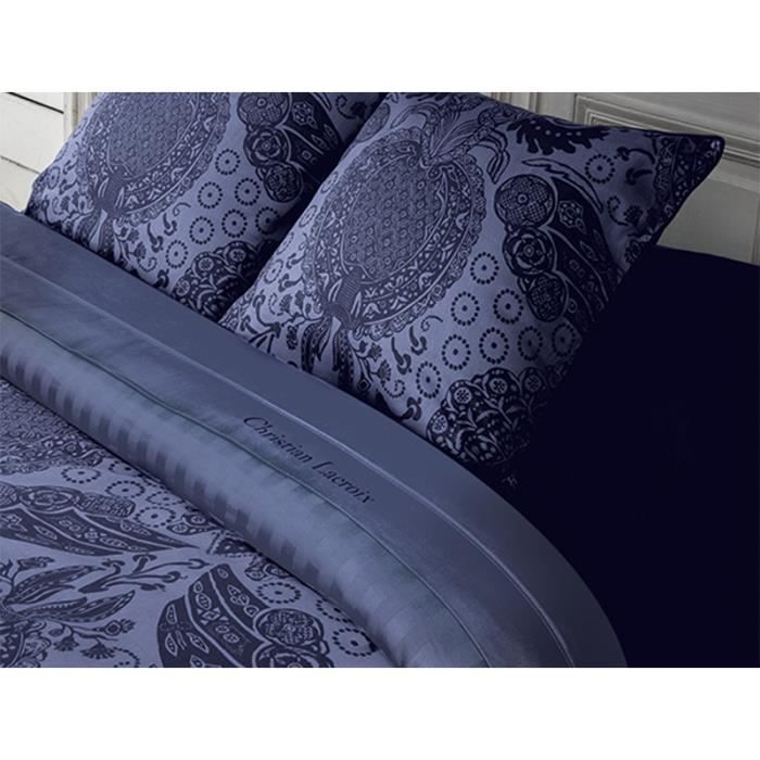 Christian Lacroix Parure Housse De Couette 260 X 240 Cm 2 Taies D Oreiller 65 X 65 Cm Bleu Achat Vente Housse De Couette Et Taies Cdiscount