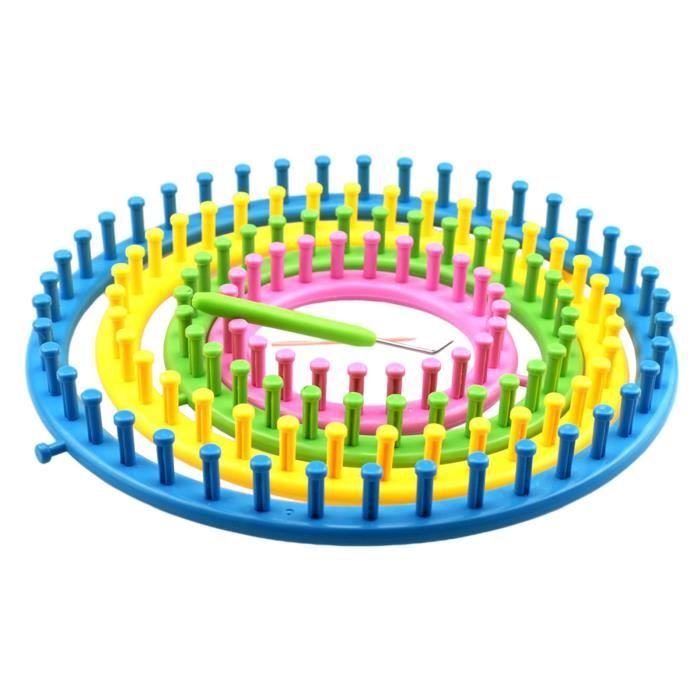 Kit De Métiers à Tricoter Ronds En Plastique - 4 Tailles Pour Chapeaux, écharpes, Loisirs Créatifs