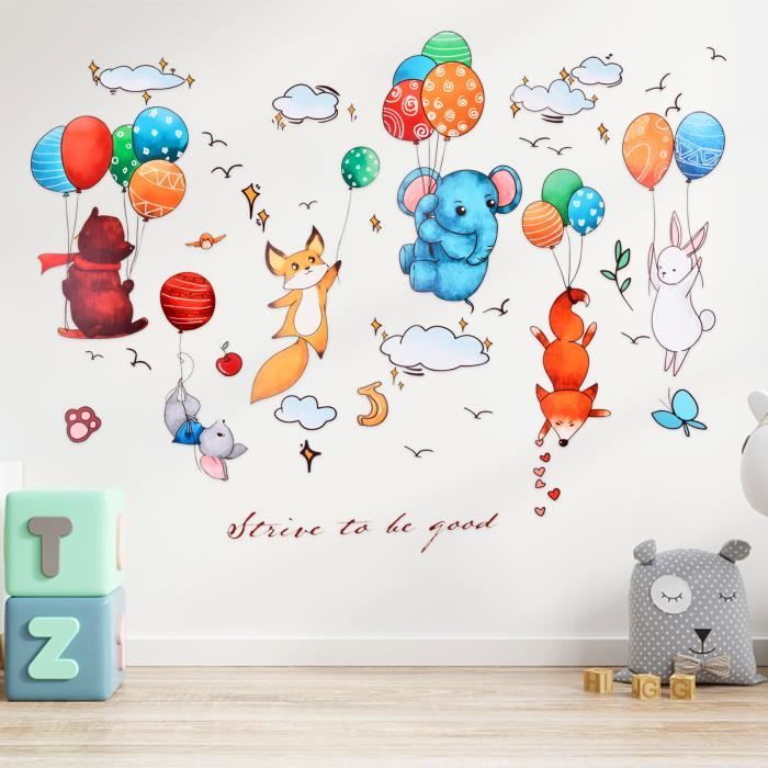 Stickers Muraux, 30X90cm Autocollants Muraux pour Enfants Fille Garcon Bébé  Garderie Décoration, 2 Pièces - Cdiscount Maison