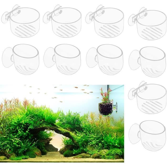 Comparer les prix de 10 pièces Aquarium Plant Holder avec Ventouse Aquarium Plant Cup Plant Holder Ventouse Pot de Plantes pour Aquarium Paysage Mini