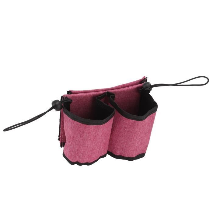 Porte-gobelet Pour Valise – 2 Emplacements, Velcro Ajustable, Tissu Oxford Gris
