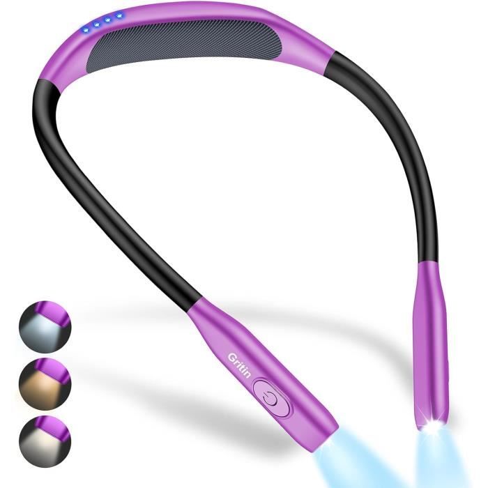Glocusent Lampe De Lecture De Cou Rechargeable, Lampe Pour Lecture Au Lit 3 Couleurs 6 Niveaux De Luminosite Bras Pliables Longue Duree De Vie Parfaite Pour La Lecturele Tricotla Reparat 92353664