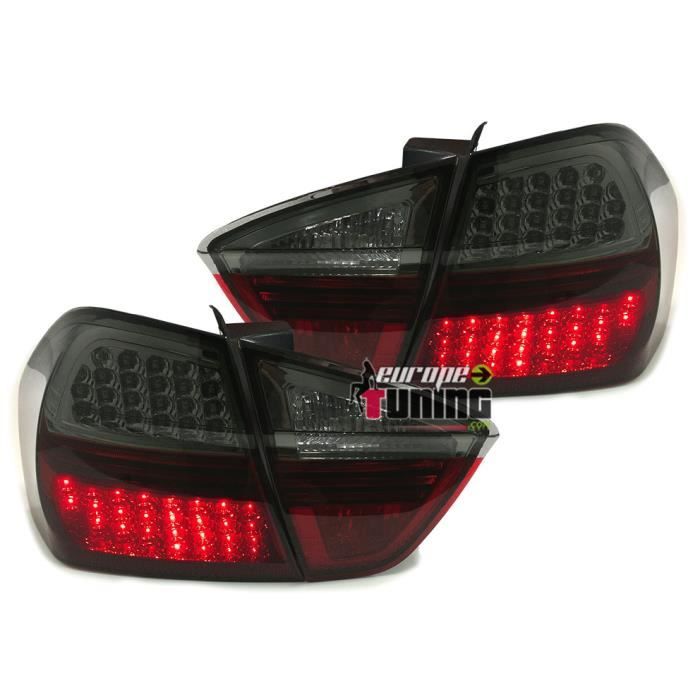 FEUX TUNING A LED ROUGE NOIR BMW SERIE 3 BERLINE TYPE E90 (00331)