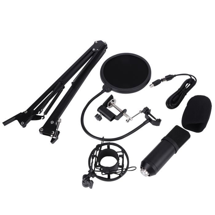 Fafeicy Micro de diffusion en direct BM700 Kit de Microphone Capacitif ...