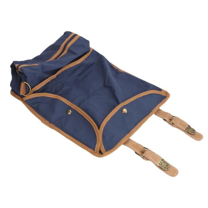 Sac à Outils Barman Beemojo En Toile Cirée - 16 Poches, Bretelles Réglables, Cuir Véritable, 1 Litre