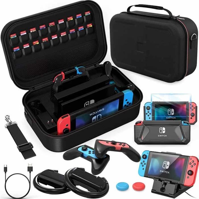 Pochette de transport + protection écran Nintendo switch