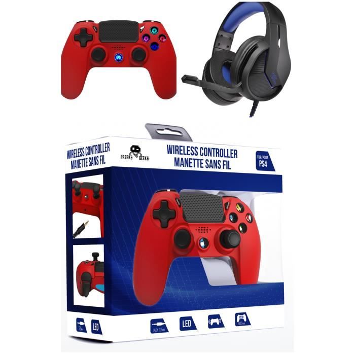 Manette PS4 - Harry Potter - Gryffondor - Bluetooth - Casque PRO-H3 - Stéréo 2.0