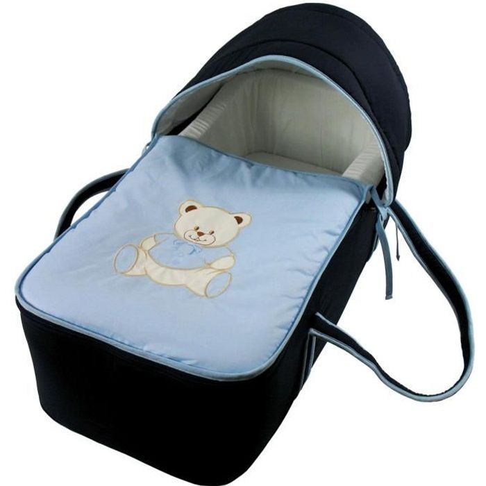 Couffin Pour Bebe Bleu Nuit Motif Nounours Cdiscount Puericulture Eveil Bebe