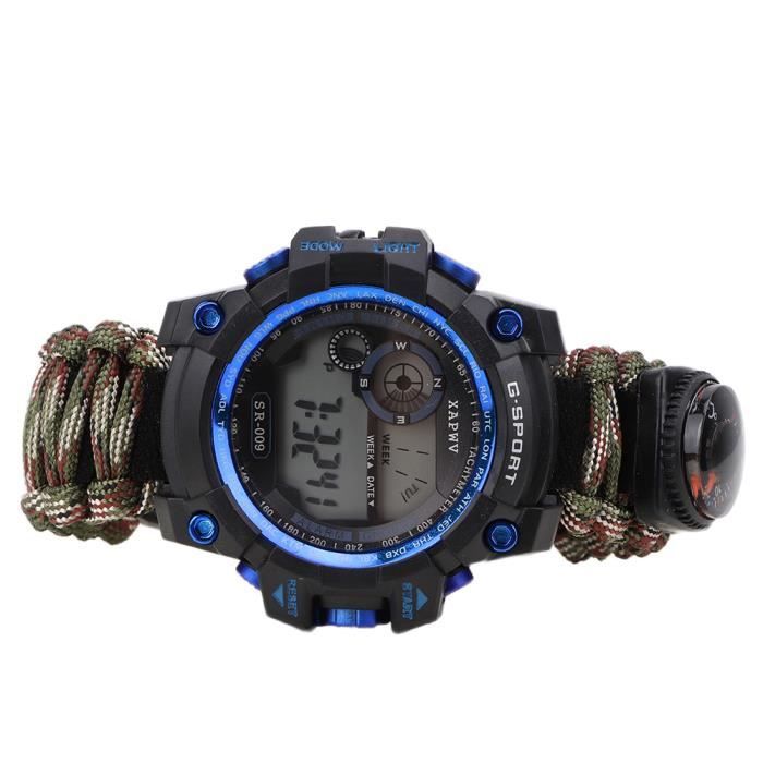 Montres,montre de sport numérique pour hommes,étanche 50M,boussole
