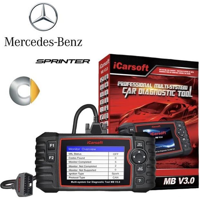 Outil Diagnostic iCarsoft MB V3 Compatible Mercedes Sprinter Smart - Diagnostic Pro Auto OBD