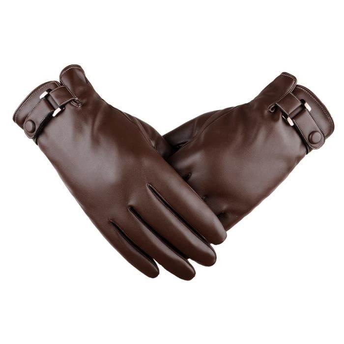 Gants Achiou Femme - Taille L - Marron - Hiver, écran Tactile, Cyclisme, Running