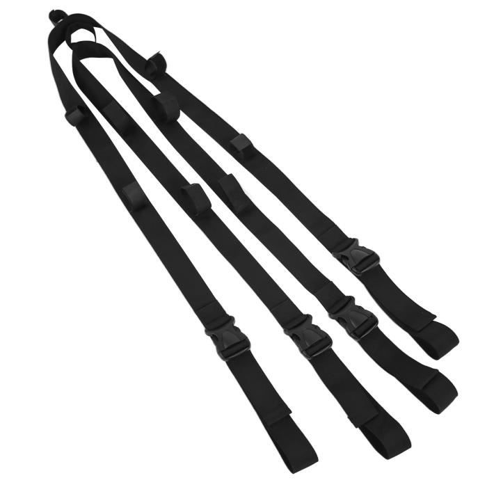2pcs support de canne à pêche de * * de 5 tiges en nylon * réglable 43-60 pouces porte-canne de voiture, sangle de ceinture de