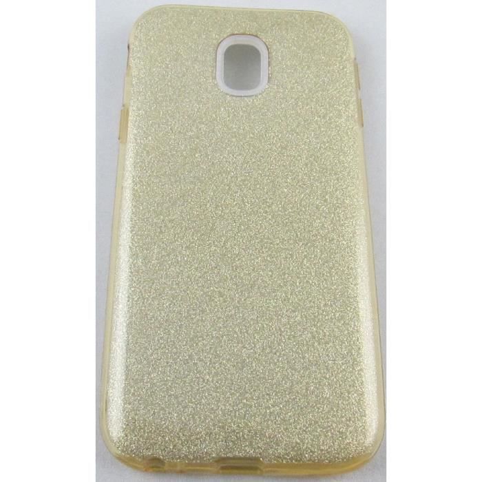 Coque Samsung Galaxy J3 17 J3 Pro Or A Paillettes Cdiscount Telephonie
