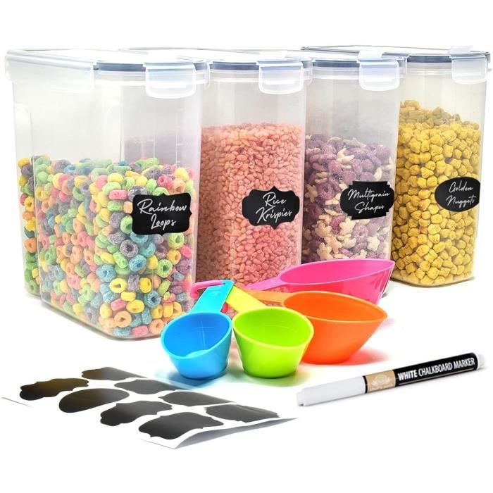 Boîtes Alimentaires Verre 1200 Ml ERUIV - Lot De 6 - Hermétiques Et Sans BPA - Micro-ondes Et Lave-vaisselle