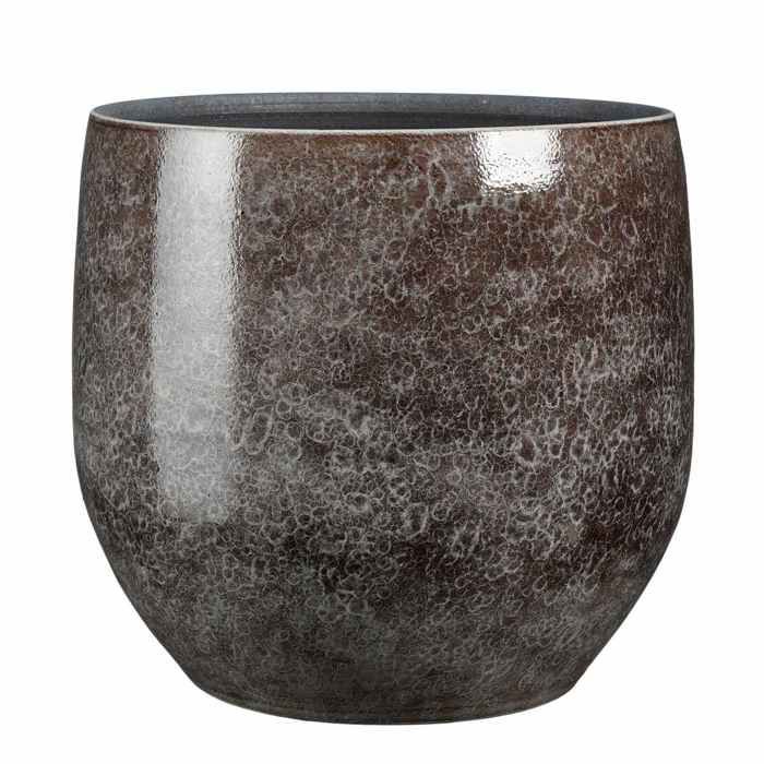 Mica Decorations Pot Ronde Lester Gris Clair H26 X D28cm