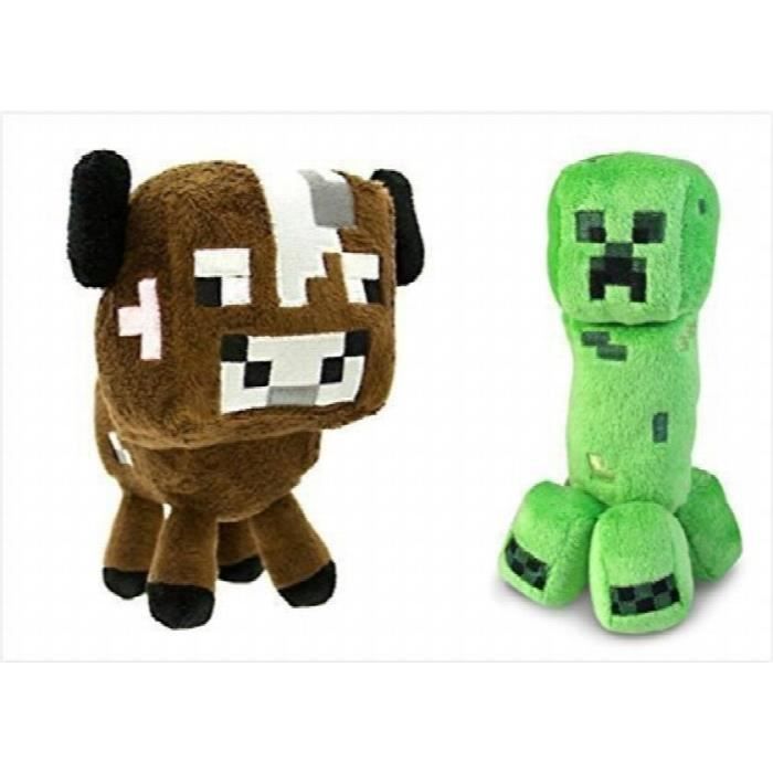 Minecraft Officiel D 7 En Peluche Set De 2 Vache A Bebe Et Creeper 1izlu4 Cdiscount Jeux Jouets