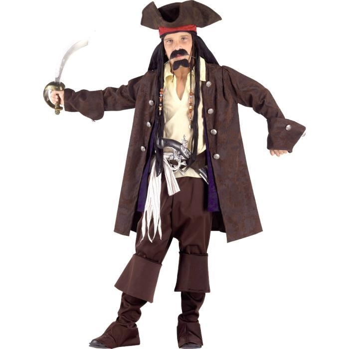 Déguisement Pirate des Caraïbes Jack Sparrow Complet Enfant/Homme