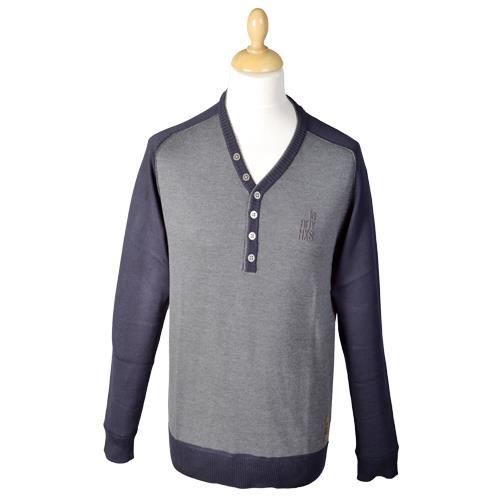 Cassis | Pull à col V - Homme - Laine d'agneau | FR
