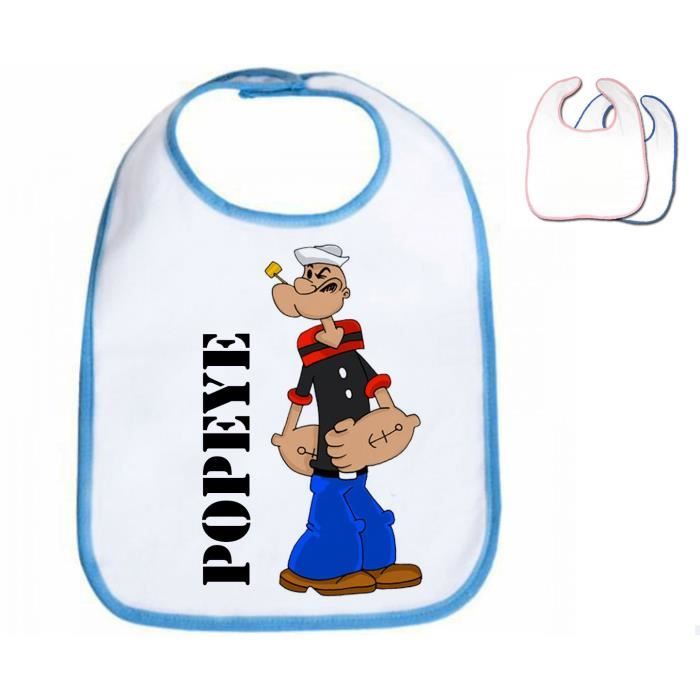 Bavoir Bebe Personnalise Popeye Rose Cdiscount Puericulture Eveil Bebe