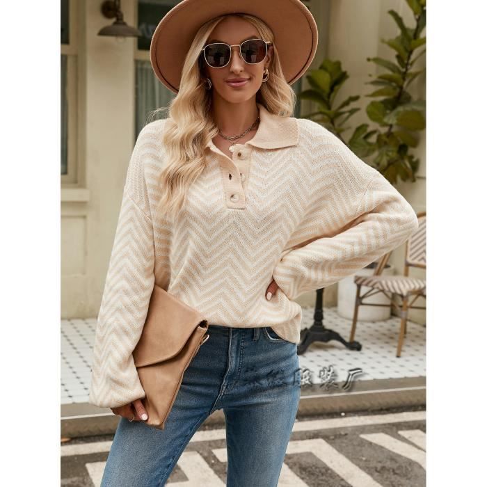 DANJEANER femmes chandails et pulls 2019 automne hiver mode multicolore tricoté chandail hauts O cou à manches longues pulls main image 1