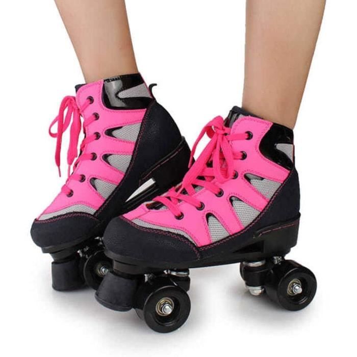 Rollers 4 roues, patins à roulette à talon roller quad classic roller roulettes garcon fille