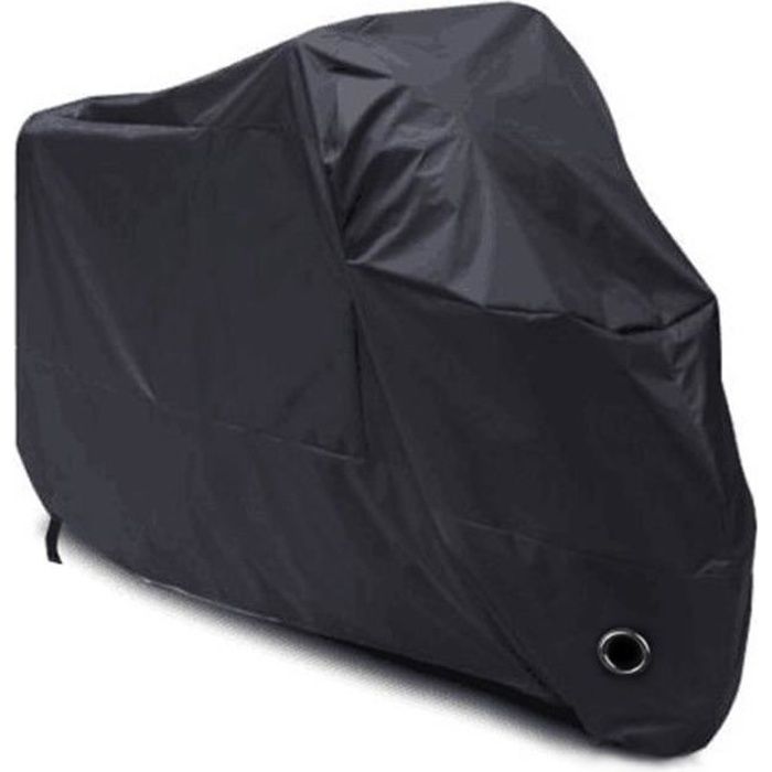 Housse de Protection pour Moto,Bache de moto Imperméable en Polyester 190T pour Moto, Scooter, Taille: XL, Couleur: Noir