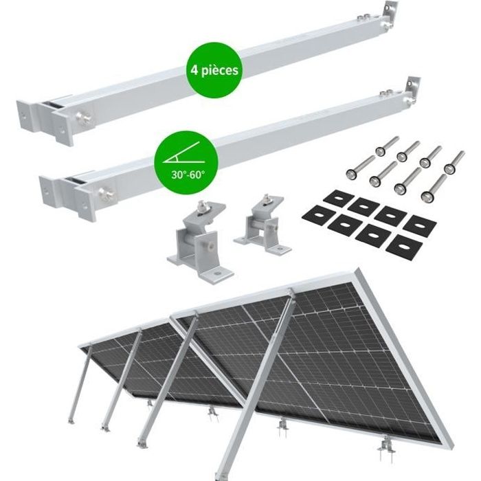 Lot De 8 Pinces De Bord Pour Panneau Solaire 30 Mm - Support Réglable En Alliage Aluminium, Avec Clé