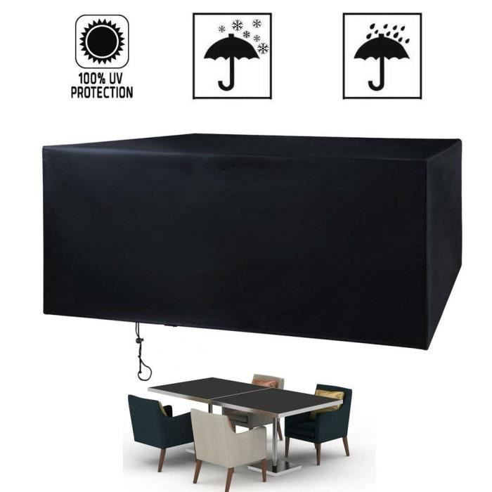 Housse de meuble protection bâche couverture salon de jardin anti-poussière anti-pluie 152 x 104 x 71cm