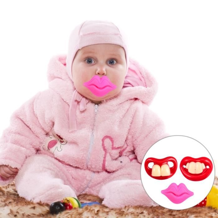 3pcs Sucette Bebe Drole Portable En Silicone Jouet A Macher Tetine Cdiscount Puericulture Eveil Bebe