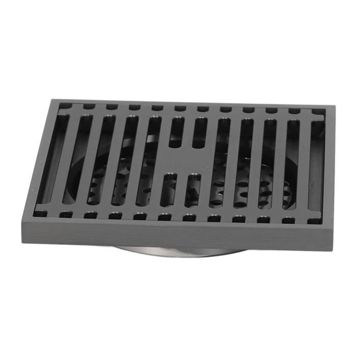 Bonde de douche en laiton doré champagne, grille de douche carrée anti