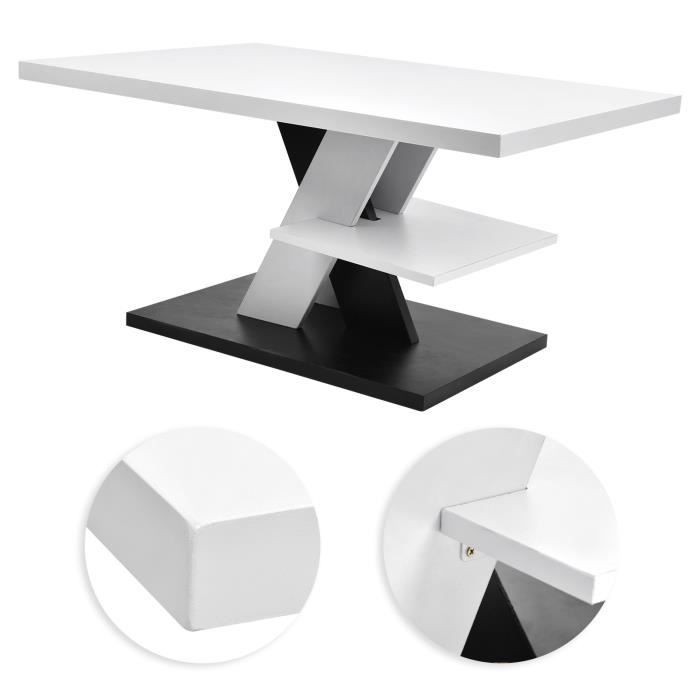 JEOBEST Table Basse Vintage, Table Basse Ronde Imperméable, Durable