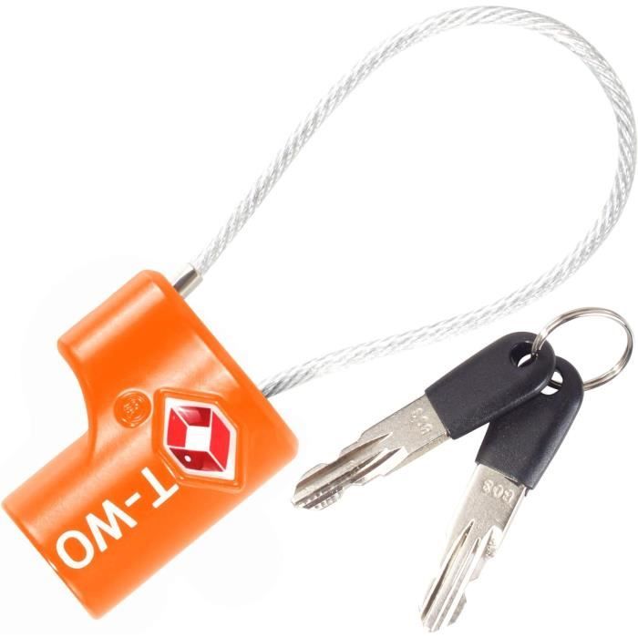 Cadenas TSA à Code 3 Chiffres - Câble Acier - Pour Valises Et Bagages - Sécurité Voyage