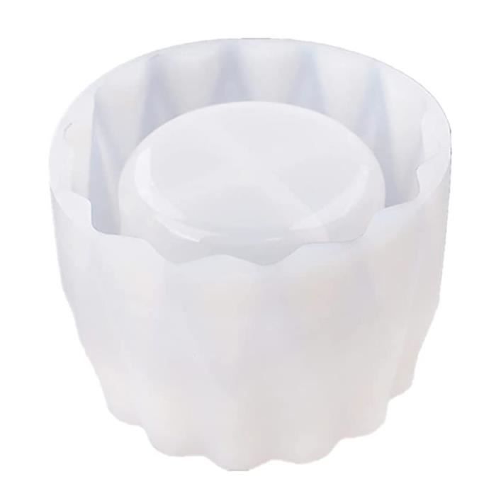 Moules en Résine de Bocaux avec Couvercle, Moule Silicone Bouteille, Moul Epoxy Boîte de