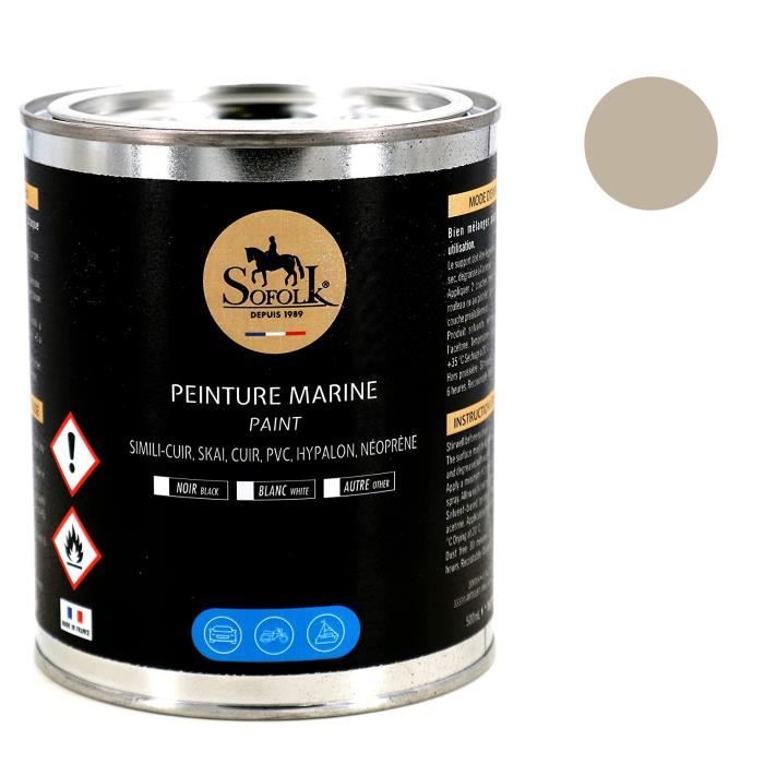 Peinture Sellerie Nautique - SOFOLK - banquettes - Pierre (Beige) - Mat - 0 5 L
