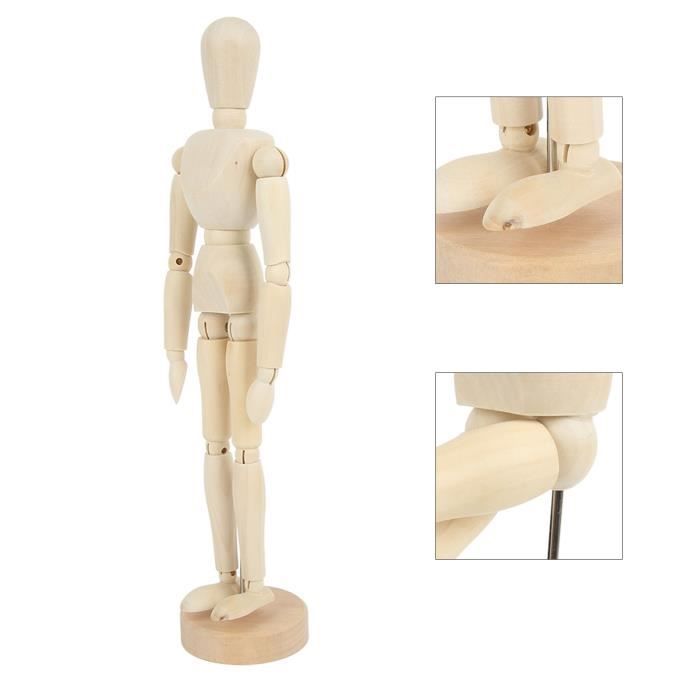 Brave-Mannequin En Bois 217 Cm De Haut Artiste Mobile Réglable Dessin
