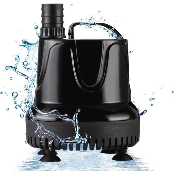 Pompe à eau Pour Aquarium, 1500 L-H 40W Ultra Silencieuse Mini Pompe à eau  Submersible Avec 3 Buses Pour étang,[S243]