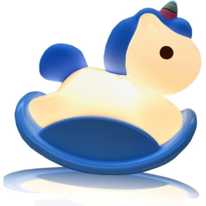 Veilleuse éléphant En Silicone Rechargeable - Lumière Variable, Minuteur 30 Min, Orange Sur La Tête