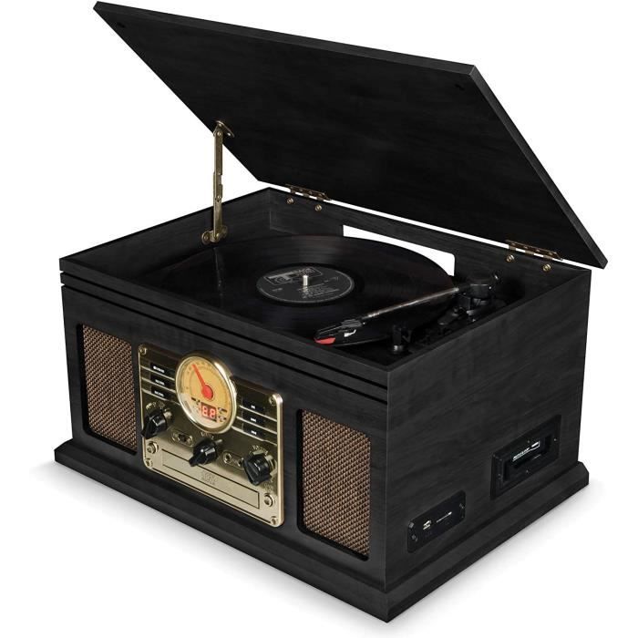 Auna TT-186 Platine vinyle avec fonction Bluetooth et radio FM DAB DAB
