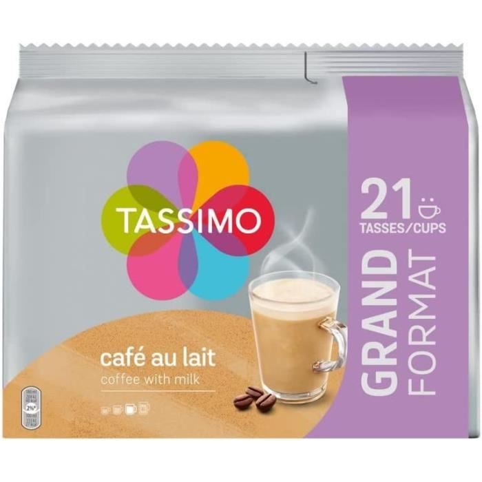 LOT DE 5 - TASSIMO - Café Au Lait - 21 Dosettes - 242 g