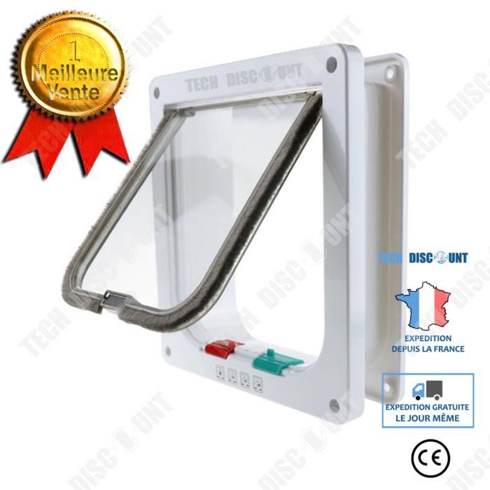 Meilleurs prix pour Chatière Manuelle - TD® - Contrôle Directionnel - Plastique ABS - 25x23.5x5.3 cm - Blanc